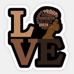 Strong Black Girl Magic Melanin Pride Love Sticker